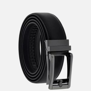 Men's Designer Leather Dress Belt w/ Auto Click